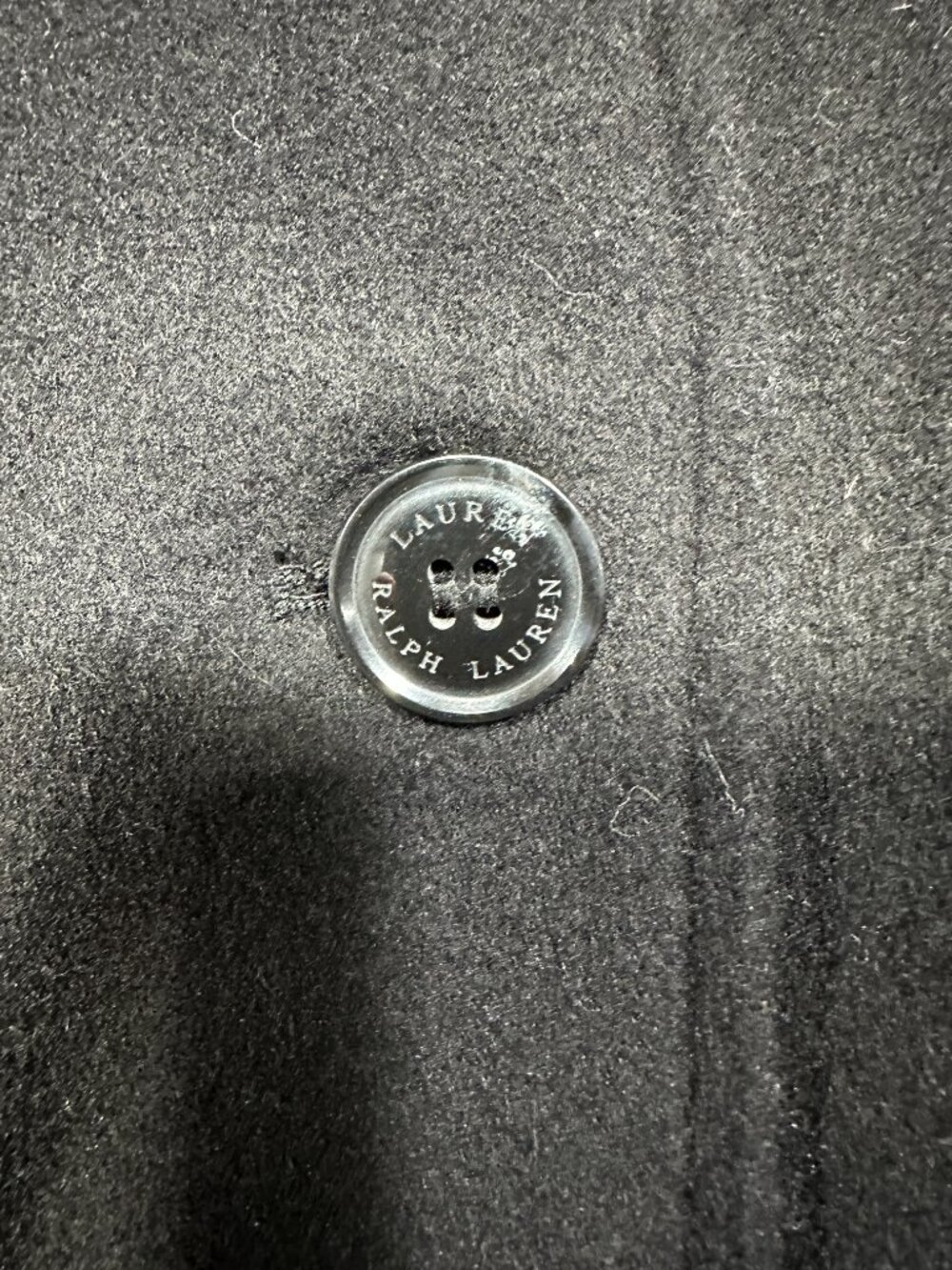 Lauren Ralph Lauren Black Label Wool Peacoat Womens 8 Black Tab Front Button NEW - Picture 3 of 11